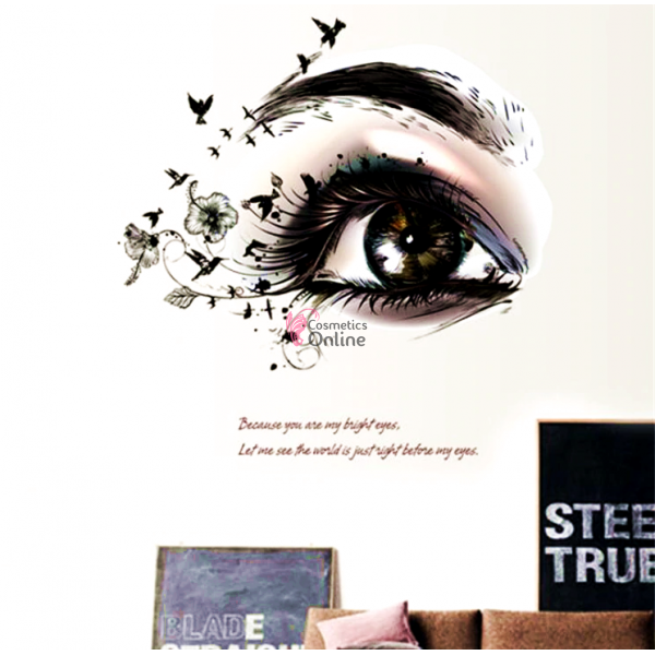 Sablon sticker de perete pentru salon de infrumusetare - J036XL -  Make-Up & Beauty